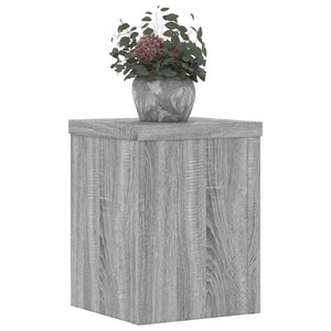 vidaXL Supports de plantes 2 pcs Gris Sonoma 15x15x20 cm Bois d'ingénierie