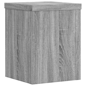vidaXL Supports de plantes 2 pcs Gris Sonoma 15x15x20 cm Bois d'ingénierie