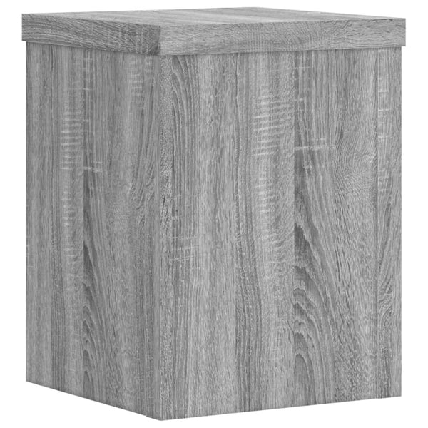 vidaXL Supports de plantes 2 pcs Gris Sonoma 15x15x20 cm Bois d'ingénierie