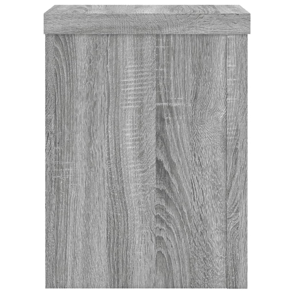 vidaXL Supports de plantes 2 pcs Gris Sonoma 15x15x20 cm Bois d'ingénierie