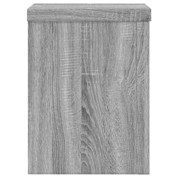 vidaXL Supports de plantes 2 pcs Gris Sonoma 15x15x20 cm Bois d'ingénierie