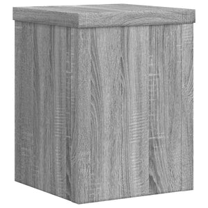 vidaXL Supports de plantes 2 pcs Gris Sonoma 15x15x20 cm Bois d'ingénierie