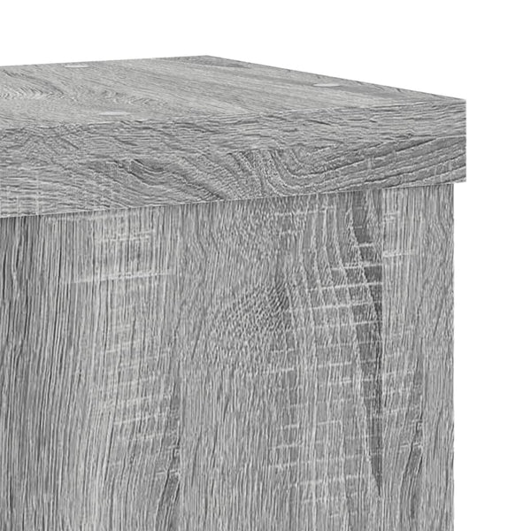 vidaXL Supports de plantes 2 pcs Gris Sonoma 15x15x20 cm Bois d'ingénierie