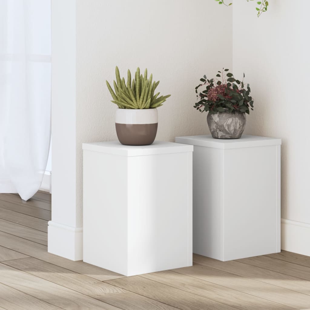 Pflanzenständer 2er Set Weiß 20x30 cm