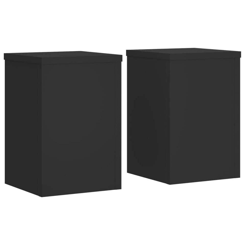 Pflanzenständer 2er Set Schwarz 20x20x30 cm