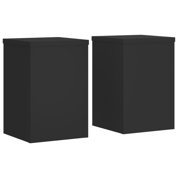 Pflanzenständer 2er Set Schwarz 20x20x30 cm