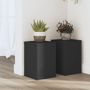 Pflanzenständer 2er Set Schwarz 20x20x30 cm