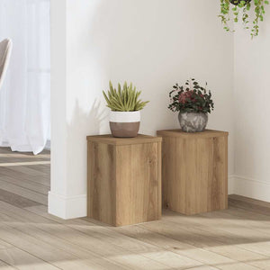 2er Set Pflanzenständer Artisan-Eiche 20x20x30 cm