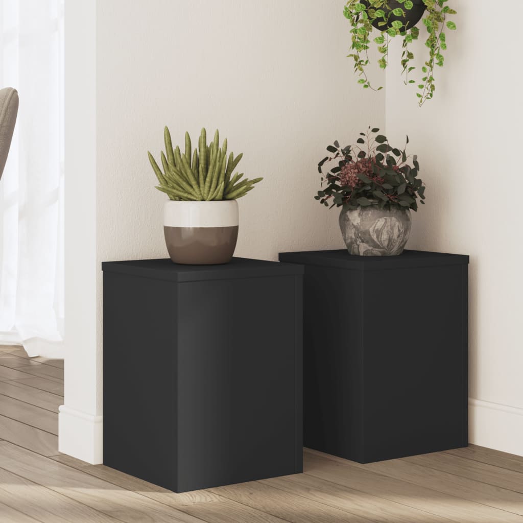 Pflanzenständer 2er Set Schwarz 25x35 cm