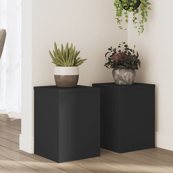 Pflanzenständer 2er Set Schwarz 25x35 cm