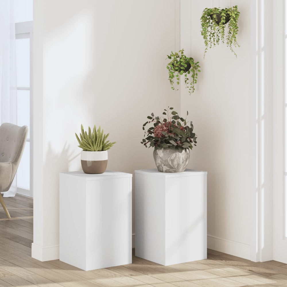 Pflanzenständer 2er Set Weiß 30x50 cm