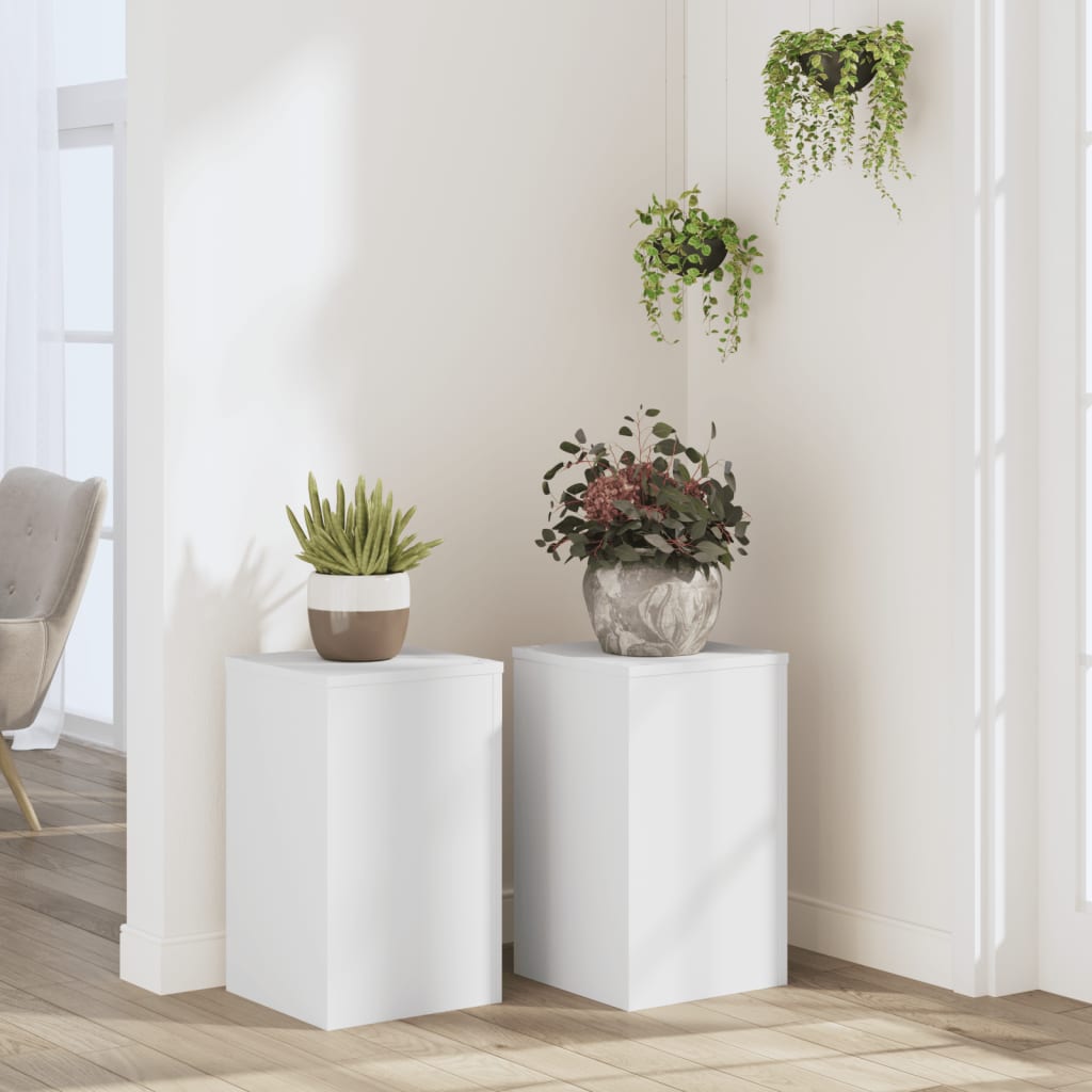 Pflanzenständer 2er Set Weiß 30x50 cm