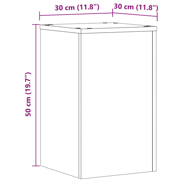 Pflanzenständer 2er Set Betongrau 30x50 cm