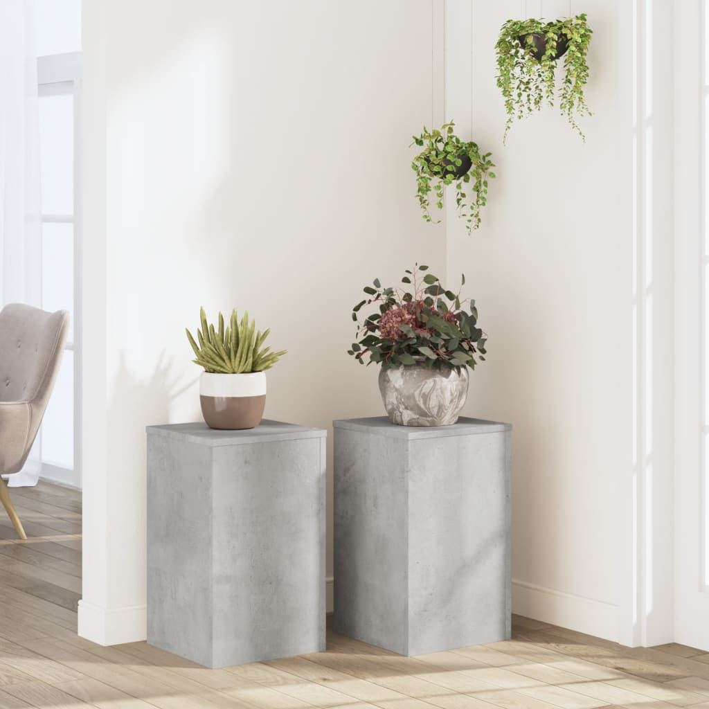 Pflanzenständer 2er Set Betongrau 30x50 cm