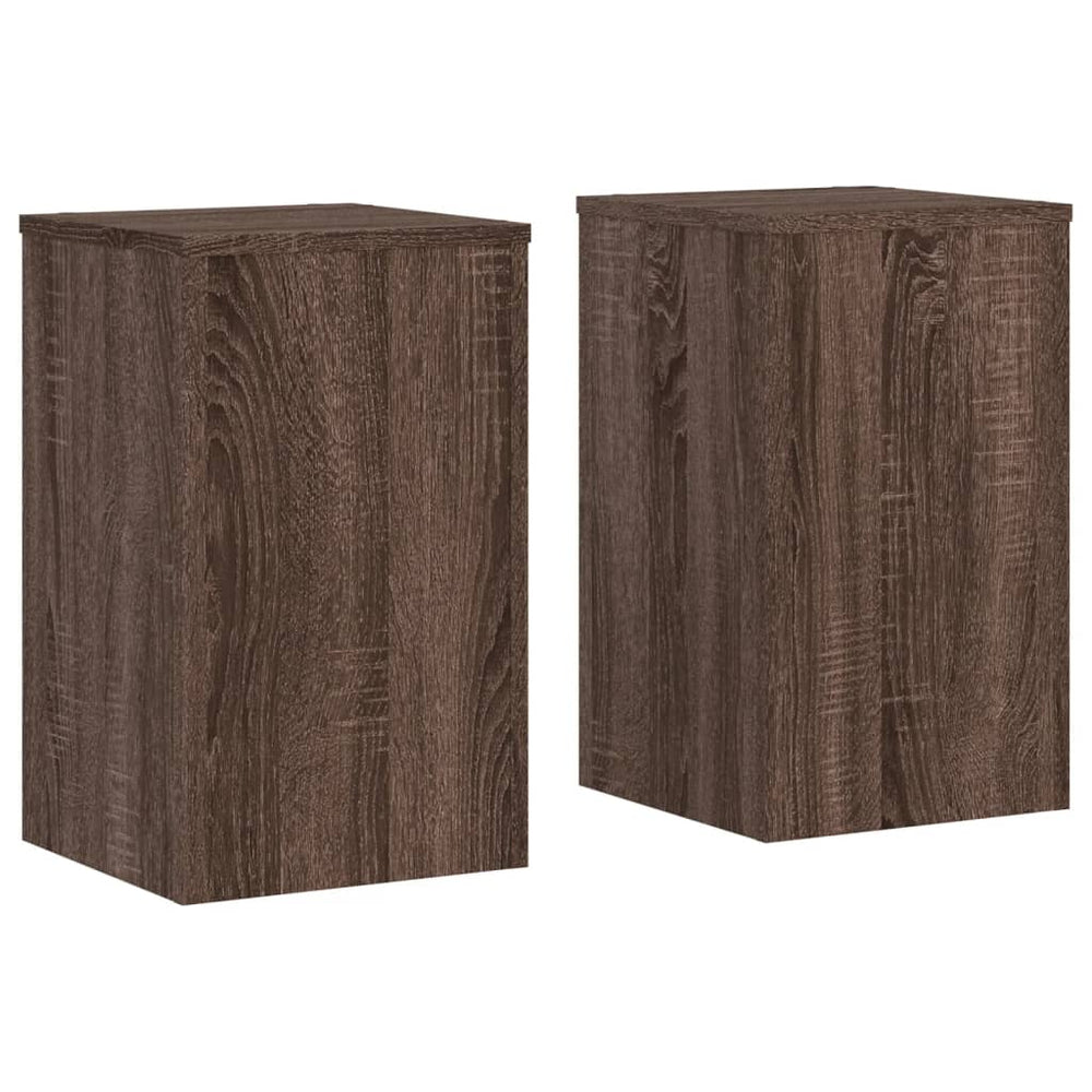 Pflanzenständer 2er Set Braun Eiche 50cm