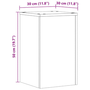 Pflanzenständer 2er Set Braun Eiche 50cm