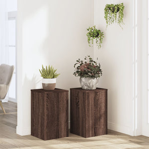 Pflanzenständer 2er Set Braun Eiche 50cm