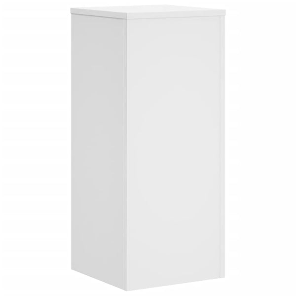 vidaXL Supports pour plantes 2 pcs Blanc 30x30x70 cm Bois d'ingénierie