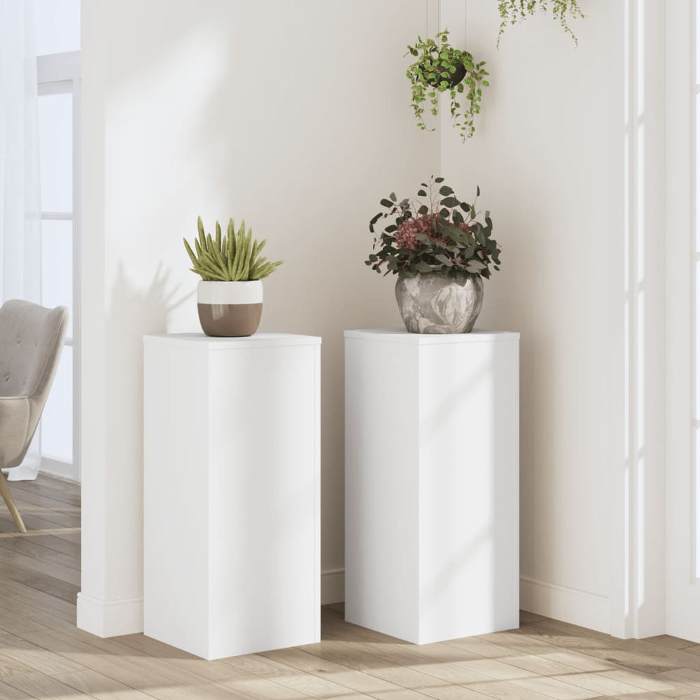 Pflanzenständer 2er Set Weiß 30x70 cm