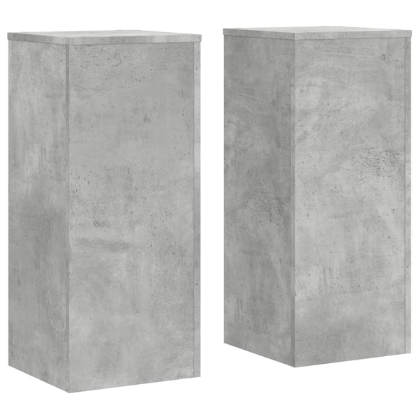 Pflanzenständer 2er Set Betongrau 30x30x70 cm