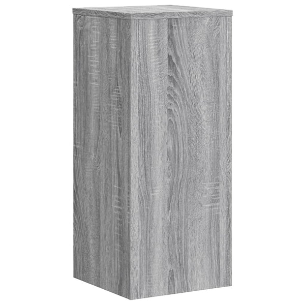 vidaXL Supports pour plantes 2 pcs Gris Sonoma 30x30x70 cm Bois d'ingénierie