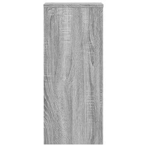 vidaXL Supports pour plantes 2 pcs Gris Sonoma 30x30x70 cm Bois d'ingénierie