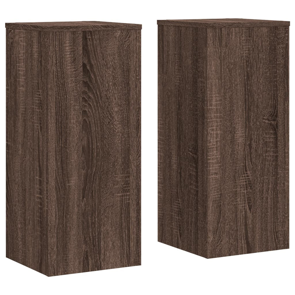 Pflanzenständer 2er Set Braun Eiche 70cm