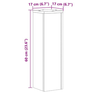 Pflanzenständer 2er Set Weiß 60cm