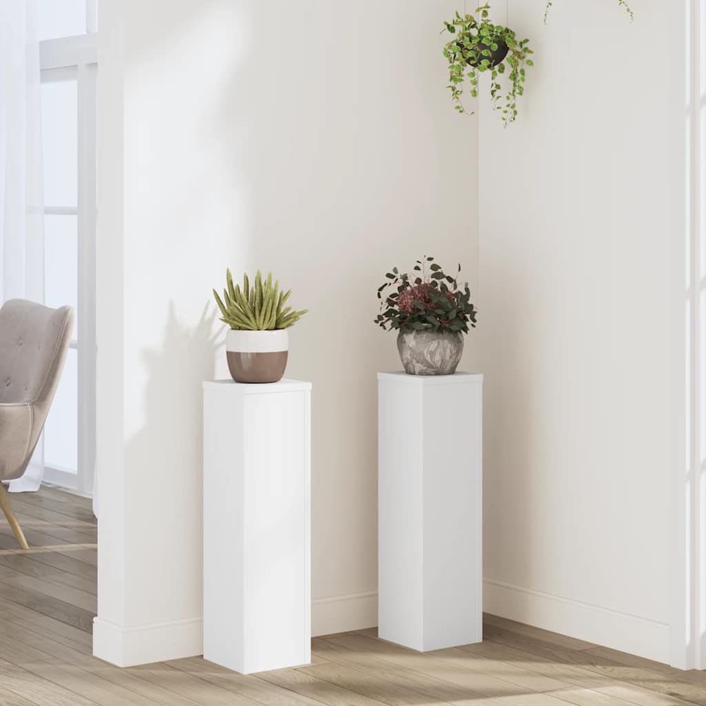 Pflanzenständer 2er Set Weiß 60cm
