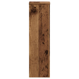 vidaXL Supports à plantes 2 pcs Aspect vieux bois 17x17x60 cm Bois d'ingénierie