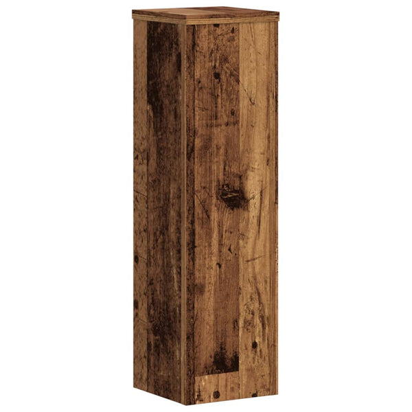 vidaXL Supports à plantes 2 pcs Aspect vieux bois 17x17x60 cm Bois d'ingénierie