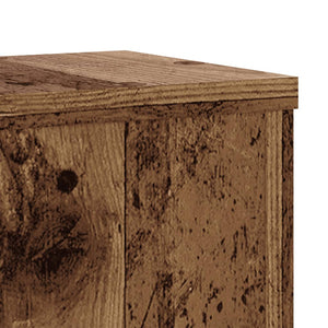 vidaXL Supports à plantes 2 pcs Aspect vieux bois 17x17x60 cm Bois d'ingénierie
