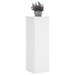 vidaXL Supports à plantes 2 pcs Blanc 25x25x80 cm Bois d'ingénierie