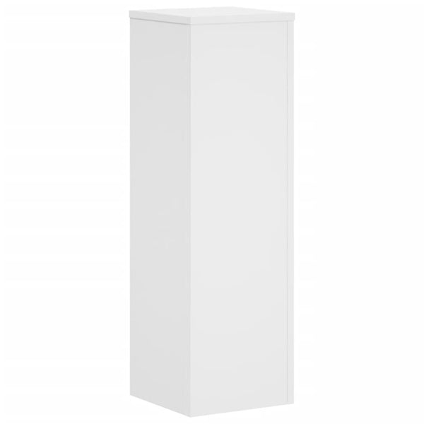 vidaXL Supports à plantes 2 pcs Blanc 25x25x80 cm Bois d'ingénierie