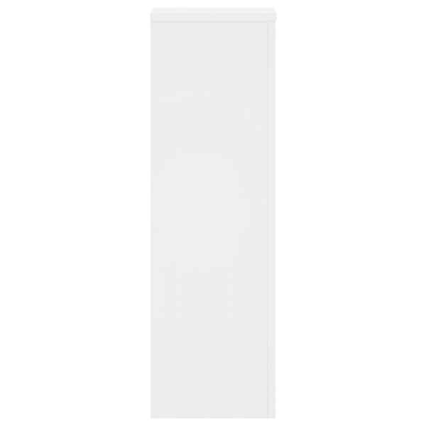 vidaXL Supports à plantes 2 pcs Blanc 25x25x80 cm Bois d'ingénierie