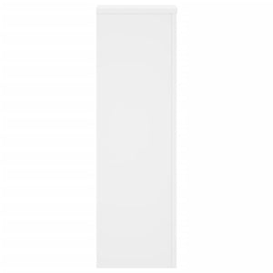 vidaXL Supports à plantes 2 pcs Blanc 25x25x80 cm Bois d'ingénierie