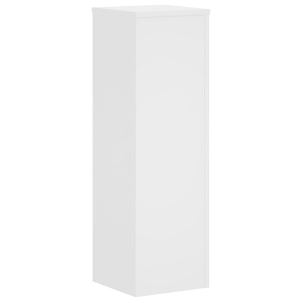 vidaXL Supports à plantes 2 pcs Blanc 25x25x80 cm Bois d'ingénierie