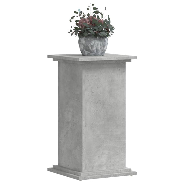 vidaXL Support de plantes gris béton 33x33x60 cm Bois d'ingénierie