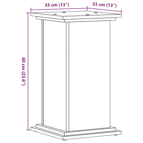 Pflanzenständer Braun Eichen-Optik 60cm