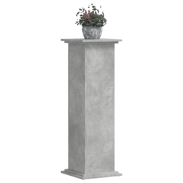 vidaXL Support pour plantes gris béton 33x33x100 cm Bois d'ingénierie