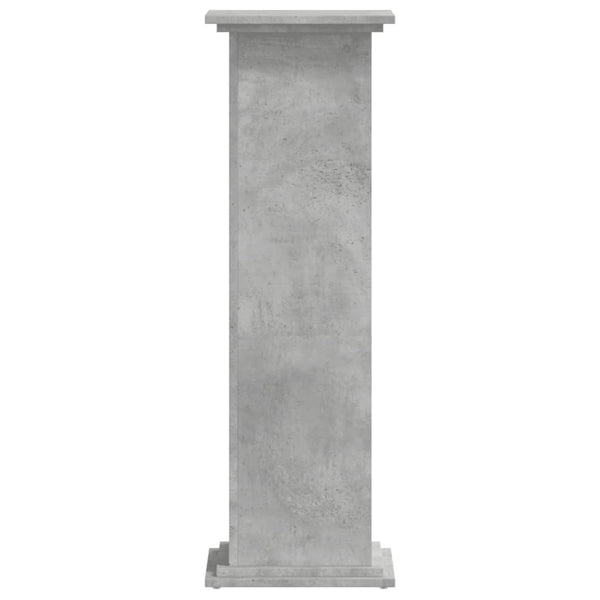 vidaXL Support pour plantes gris béton 33x33x100 cm Bois d'ingénierie