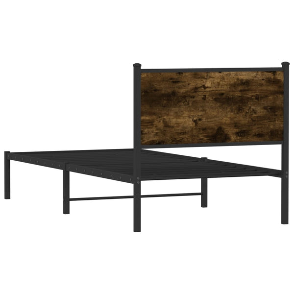 Metallbett Räuchereiche 80x200 cm
