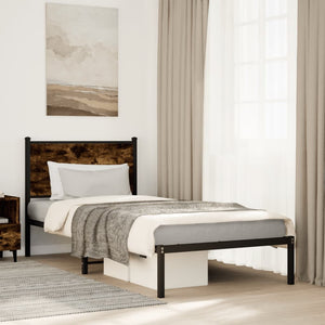 Metallbett 90x190 cm Räuchereiche