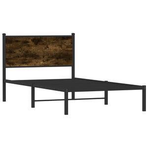 Metallbett 100x200 cm Räuchereiche