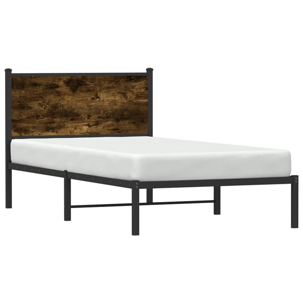 Metallbett 100x200 cm Räuchereiche