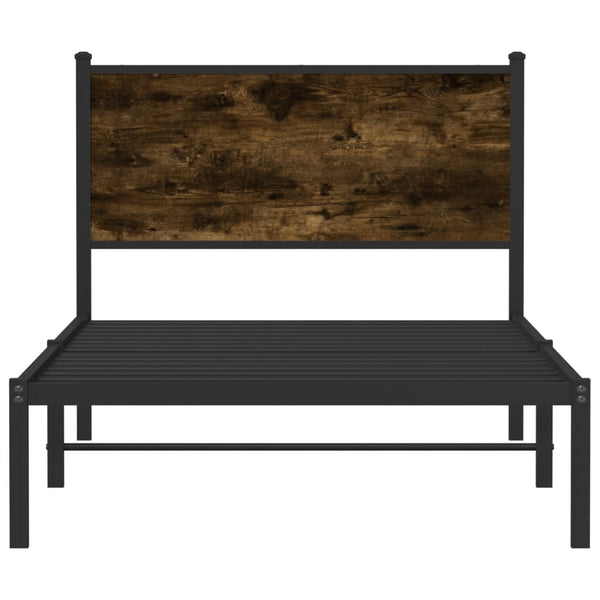 Metallbett 100x200 cm Räuchereiche