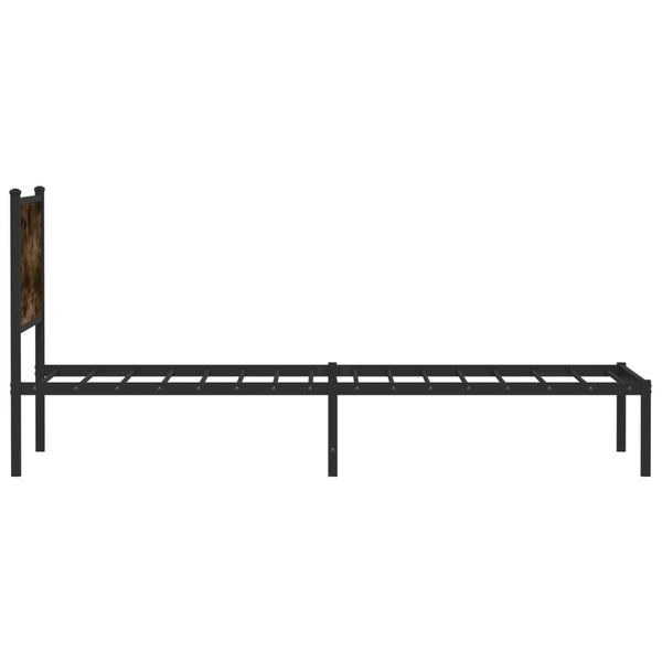 Metallbett 100x200 cm Räuchereiche