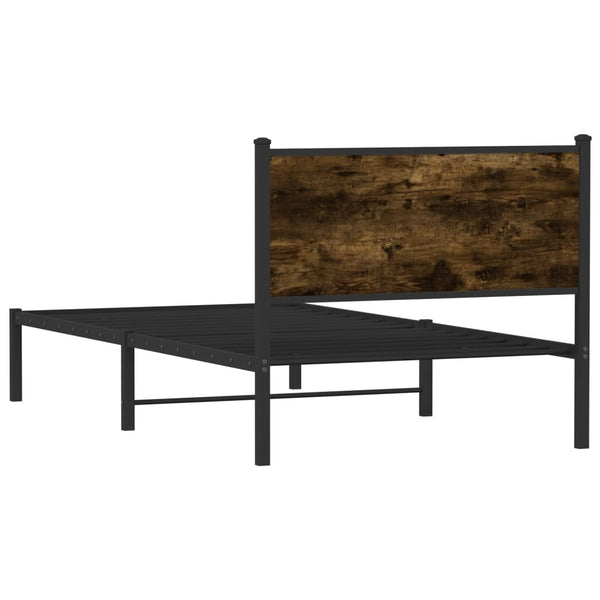 Metallbett 100x200 cm Räuchereiche
