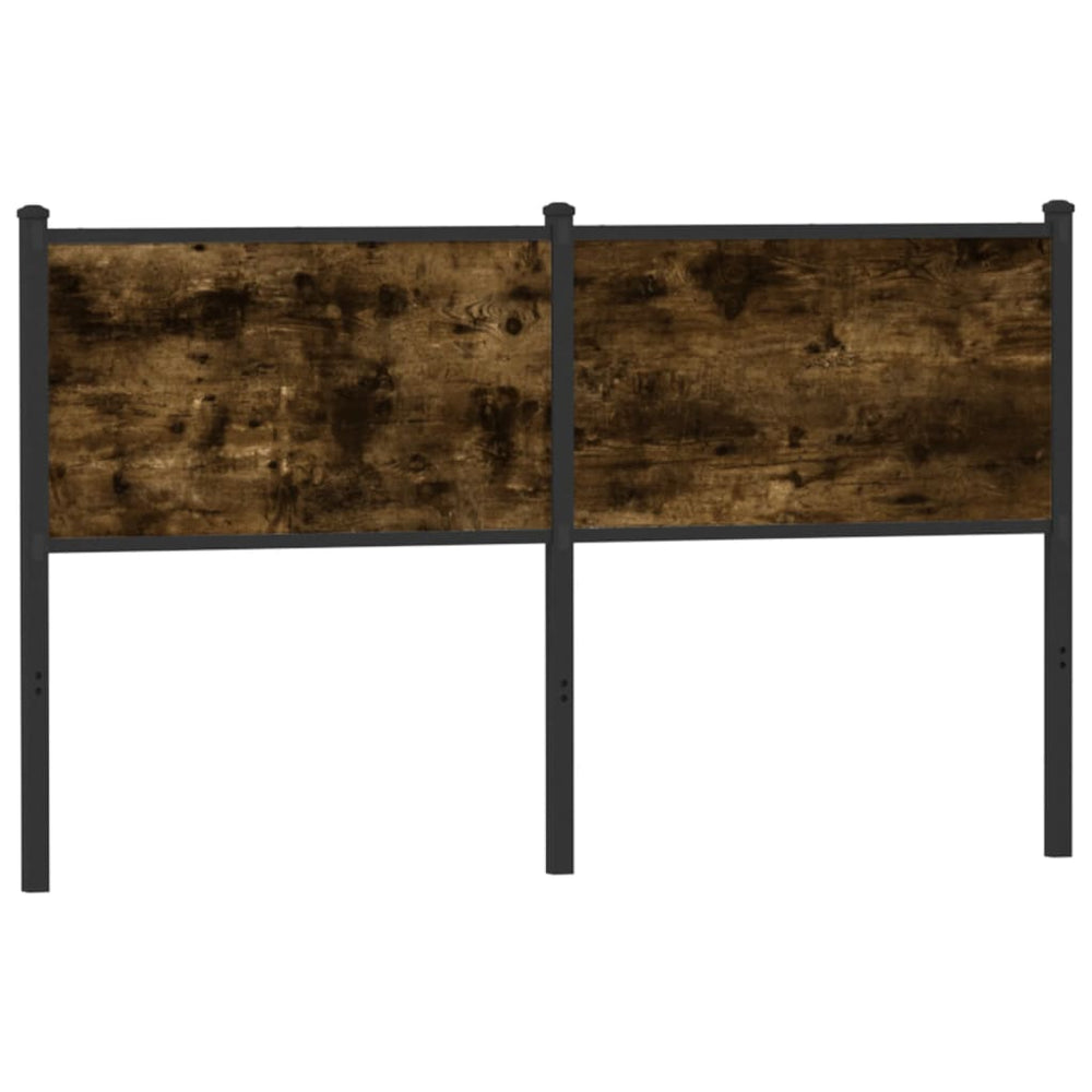 vidaXL Tête de lit de rechange chêne fumé 150 cm Bois d'ingénierie et acier