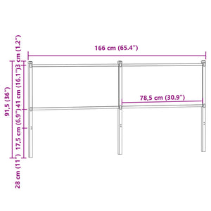 Räuchereiche Kopfteil 160 cm
